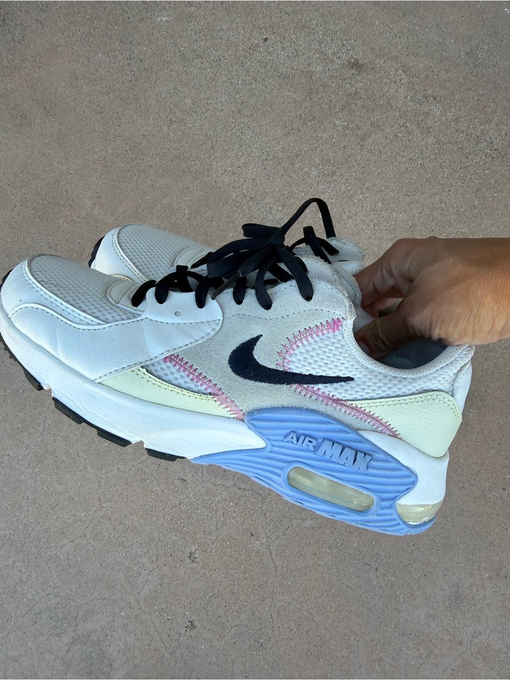 Nike Women’s White Air Max Low-Top Sneakers with Pastel Accents